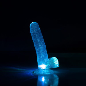 Dildo Realista Nebula Transparente Luminoso