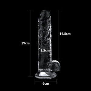 Dildo Flawes Transparente 7.5 Pulgadas