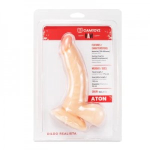 Dildo Curvo Realista Aton Silicon