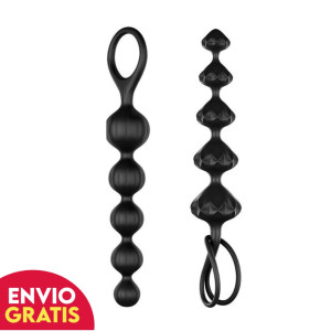 Set De Plugs Anales Satisfyer Love Beads Negro